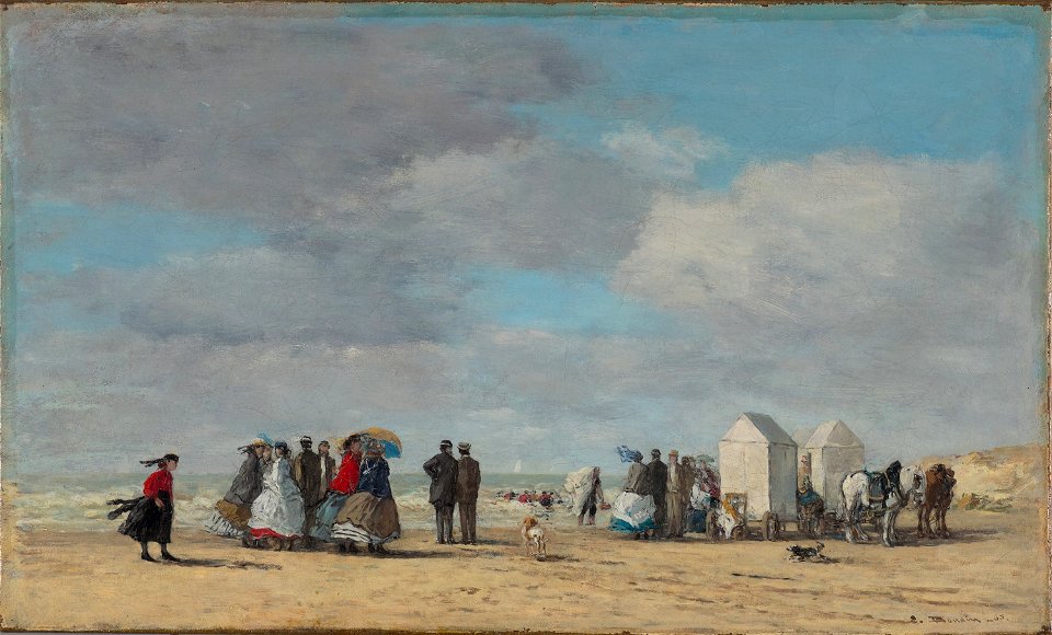Eugène Boudin - The Beach at Trouville - y1950-65 - Princeton University Art Museum