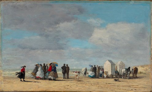 Eugène Boudin - The Beach at Trouville - y1950-65 - Princeton University Art Museum