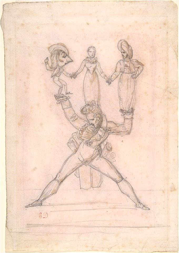 Eugène Delacroix, Théâtre Italien (Gioacchino Rossini, 1792-1868), 1821