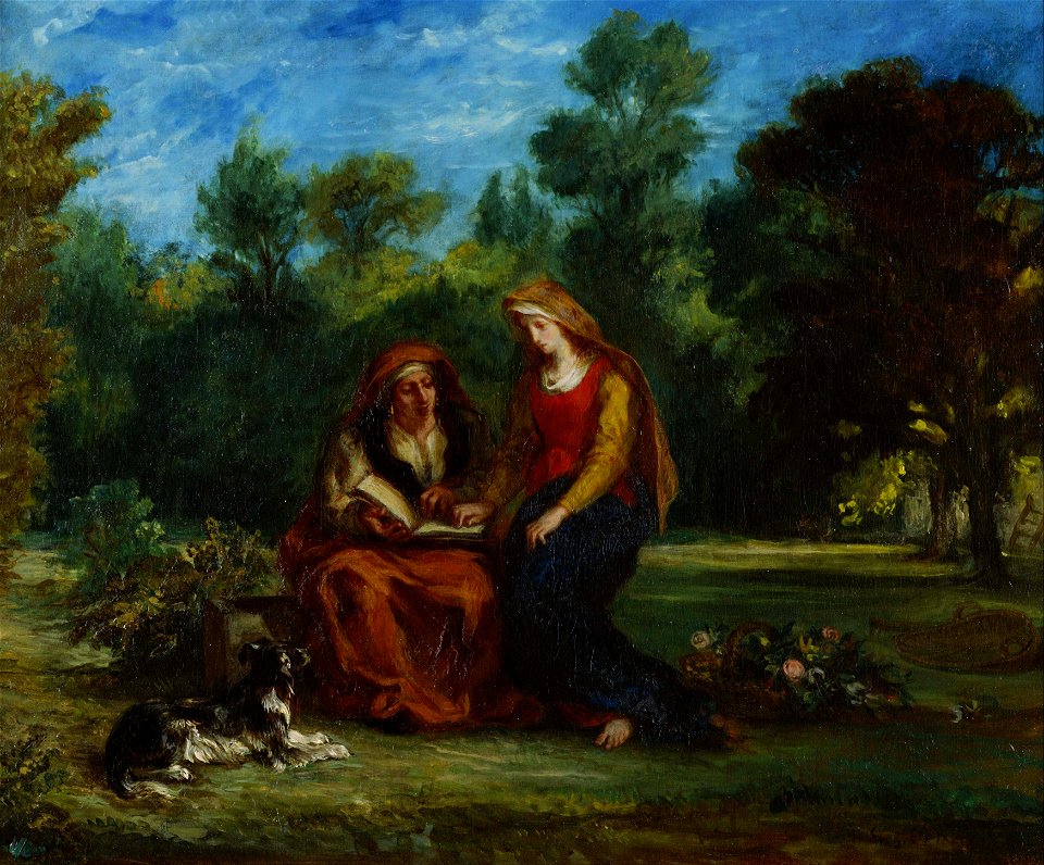 Eugène Delacroix - The Education of the Virgin - Google Art Project