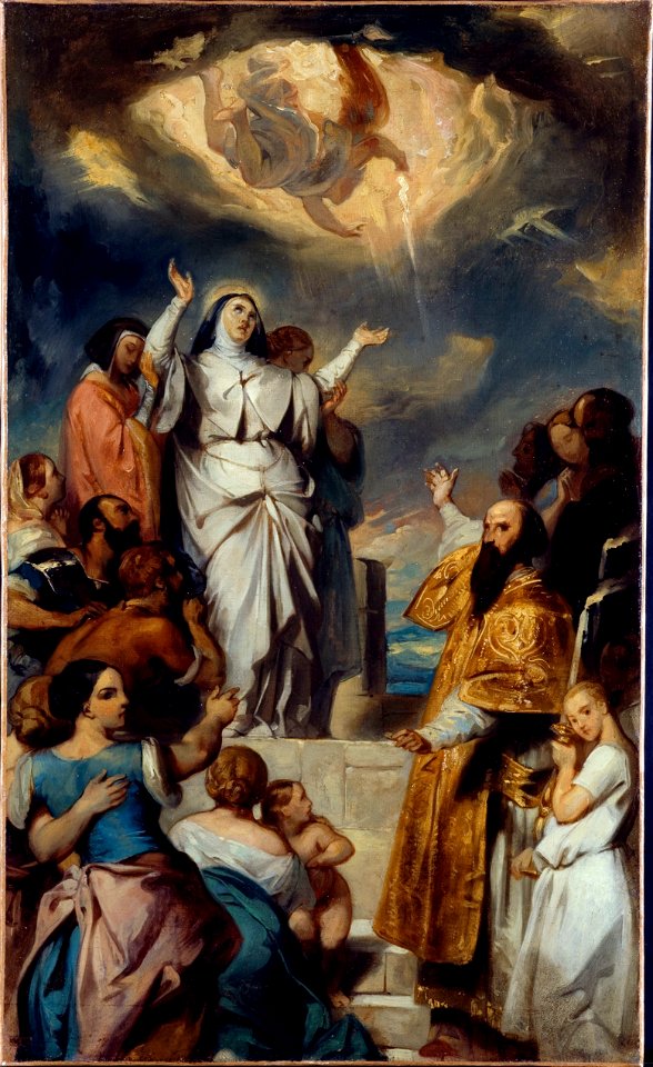 Eugène Devéria - Esquisse pour l'église Notre-Dame-de-Lorette , Apothéose de sainte Geneviève - PPP2151 - Musée des Beaux-Arts de la ville de Paris