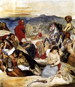 Eugène Delacroix - The Massacre of Chios - WGA06234. Free illustration for personal and commercial use.