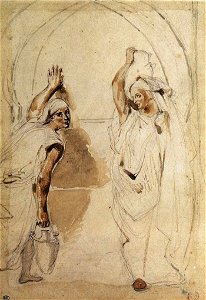 Eugène Delacroix - Two Women at the Well - WGA6235
