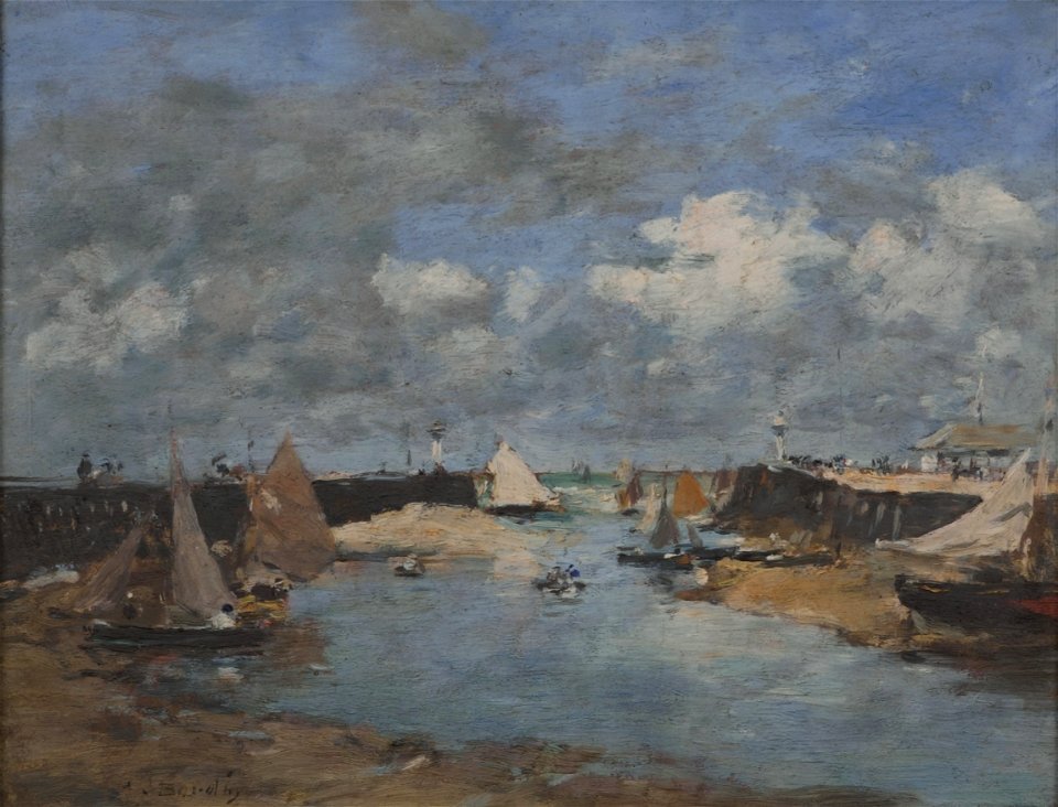 Eugène Boudin - Trouville Harbor - Henry Art Gallery