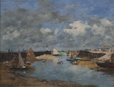 Eugène Boudin - Trouville Harbor - Henry Art Gallery