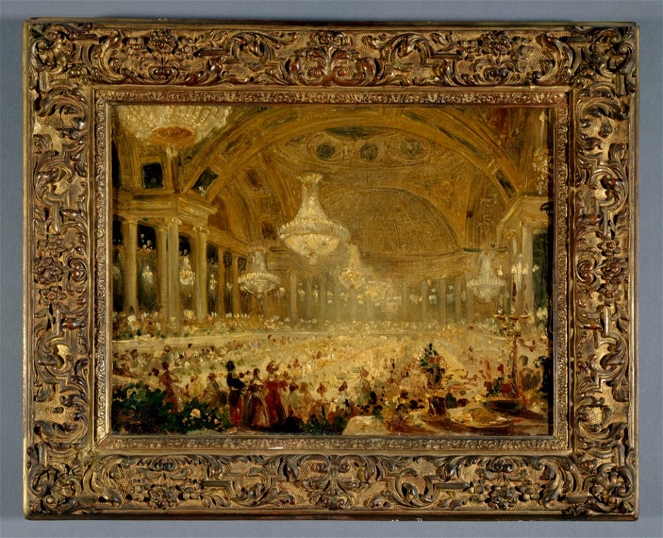 Eugène Emmanuel Viollet-Le-Duc - Le Banquet des dames dans la salle de spectacle des Tuileries (bals de 1835) - P1520 - Musée Carnavalet