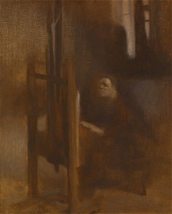 Eugène Carrière - Artist at His Easel (L'Artiste à son Chevalet) - 71.178 - Indianapolis Museum of Art