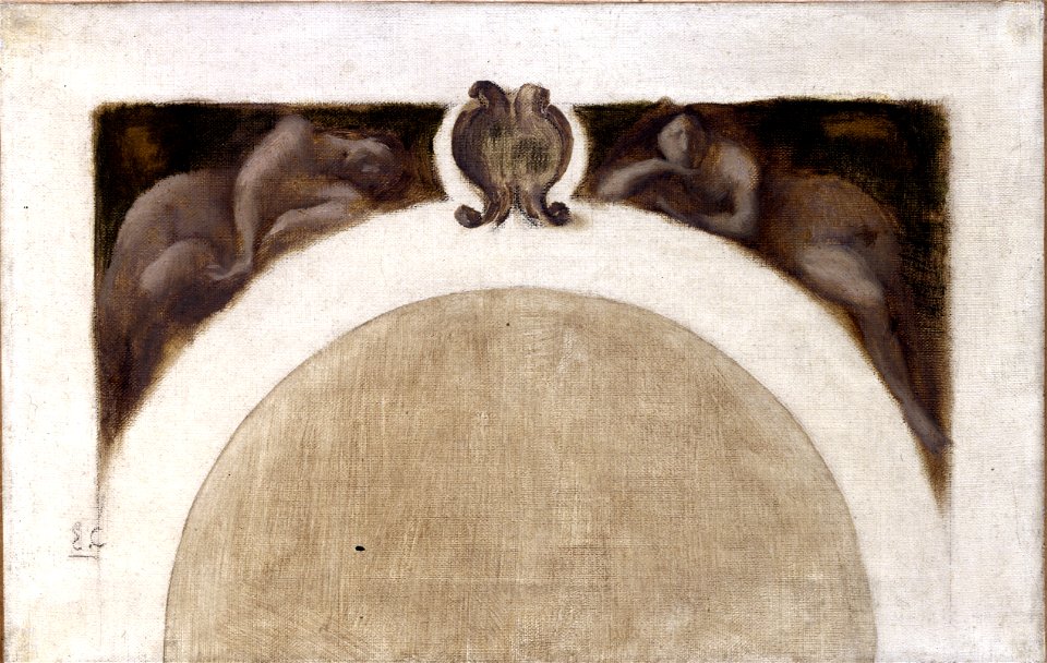 Eugène Carrière - Esquisse pour le salon des Sciences de l'Hôtel de Ville de Paris , Le Magnétisme - La Mécanique - PPP4488 - Musée des Beaux-Arts de la ville de Paris