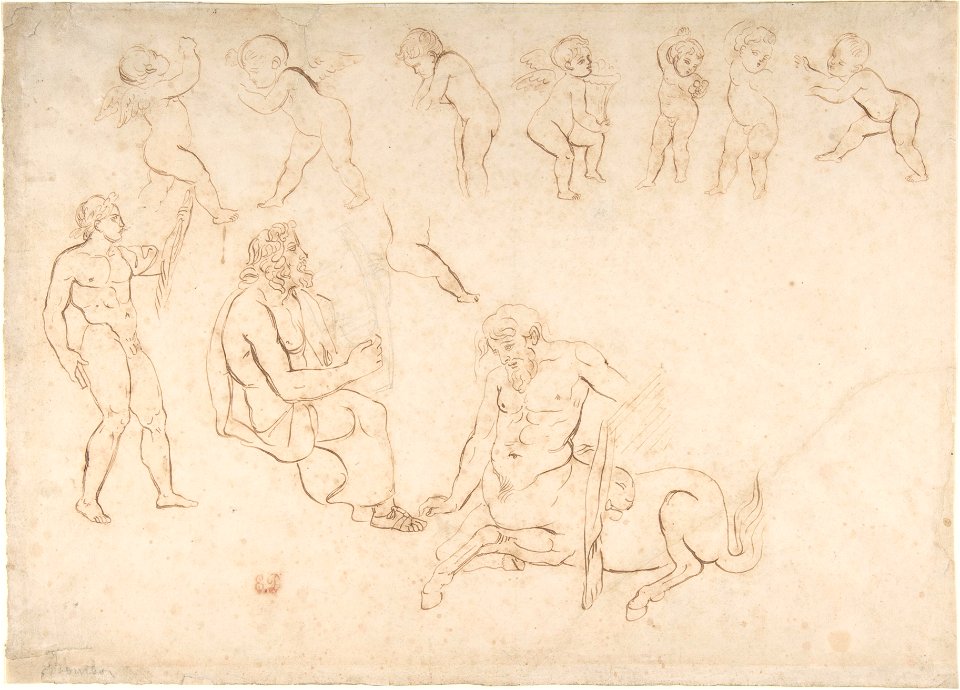 Eugène Delacroix, Studies for the decoration of the Library, Palais Bourbon, Paris