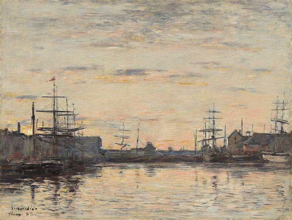 Eugène Boudin. Fécamp. Das Hafenbecken