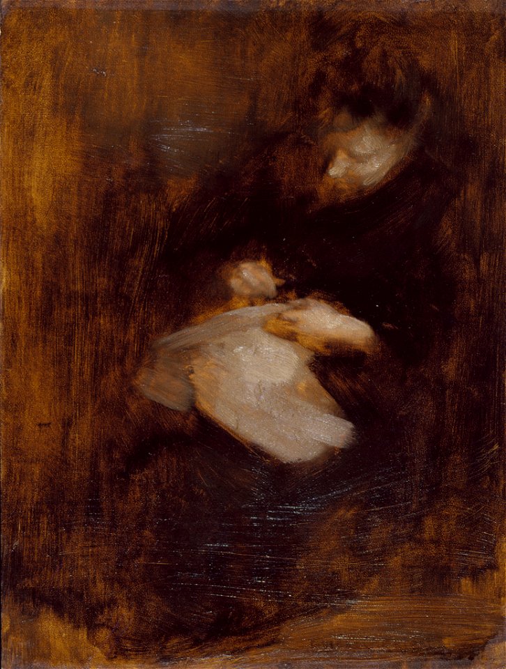 Eugène Carrière - Woman Sewing - 18.499 - Rhode Island School of Design Museum