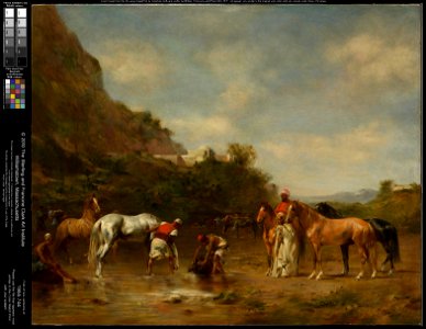 Eugène Fromentin - Arabs Watering Their Horses - 1955.744 - Clark Art Institute