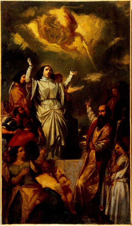 Eugène Devéria - Apothéose de sainte Geneviève, esquisse pour le tableau de l'église Notre-Dame-de-Lorette - P2758 - Musée Carnavalet