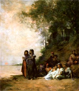 Eugène Fromentin - Souvenir d'Ezneh, Haute-Égypte - Orsay RF 515