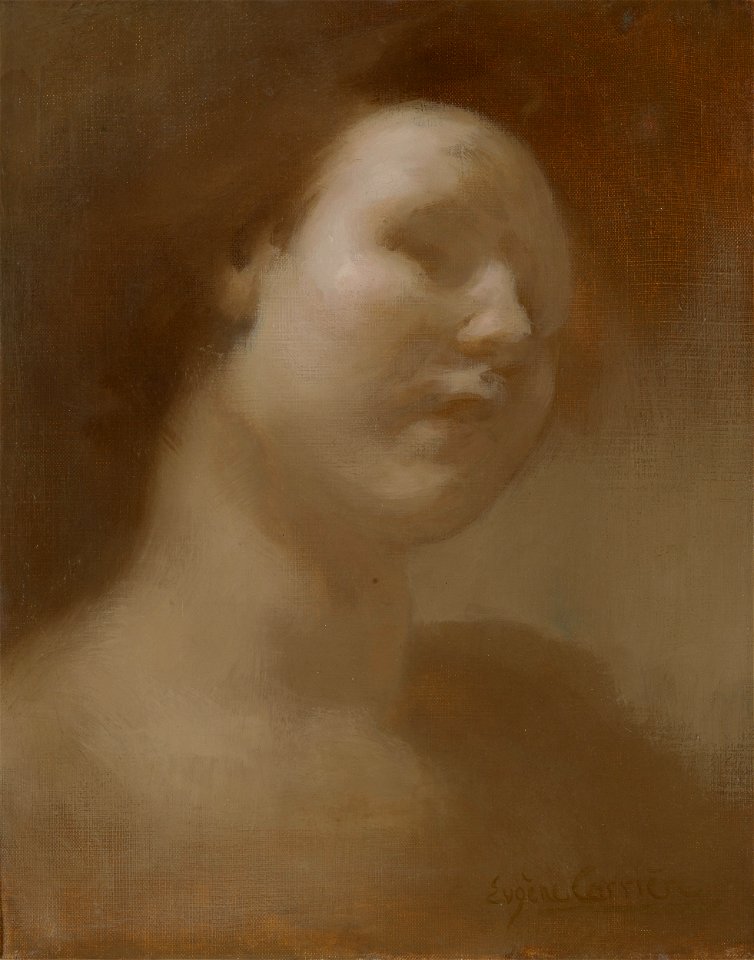 Eugène Carrière Portrait of a Girl Thielska 71