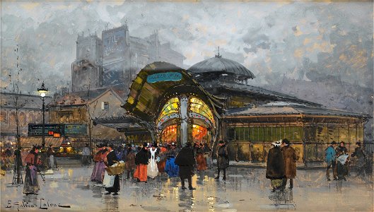 Eugène Galien-Laloue Paris Les Halles