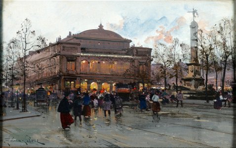 Eugène Galien-Laloue Paris Place du Châtelet 8