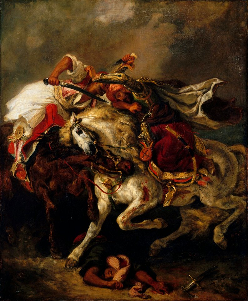Eugène Delacroix - Combat du Giaour et du Pacha (1835)