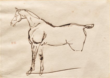 Eugène Delacroix (French, 1798-1863) - Study of a Horse - 2020.128 - Cleveland Museum of Art