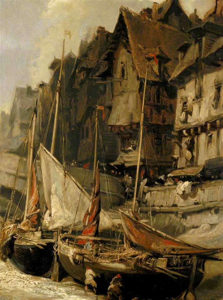 Eugène Isabey (1803-1886) - Port Scene - BHC2368 - Royal Museums Greenwich