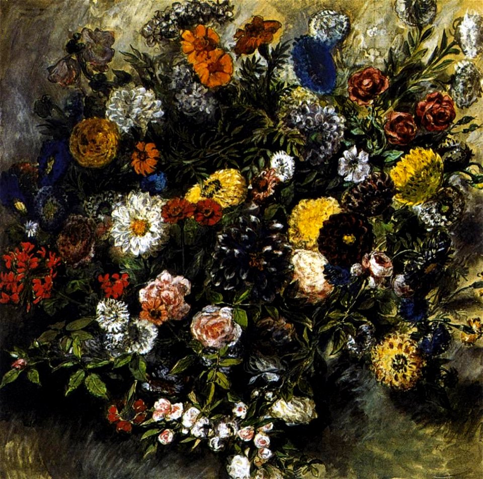 Eugène Delacroix - Bouquet of Flowers - WGA06241