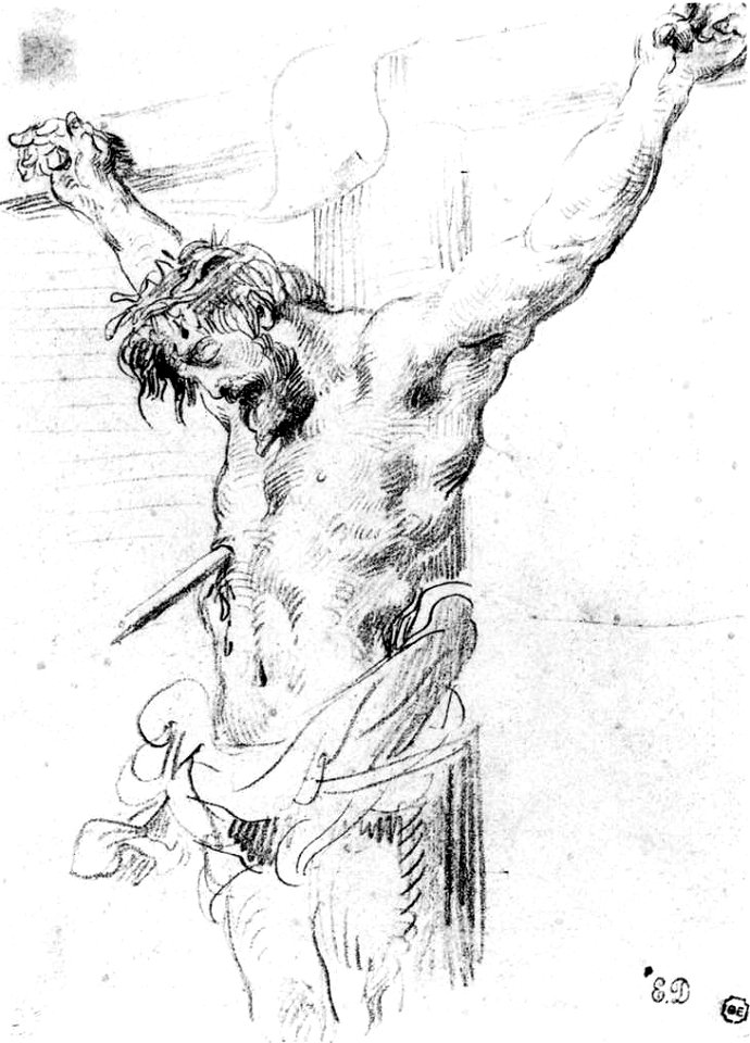 Eugène Delacroix - Christ on the Cross - WGA6248