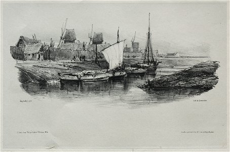 Eugène Isabey (French, 1803-1886) - Souvenirs, Canal Bank - 1942.1045 - Cleveland Museum of Art