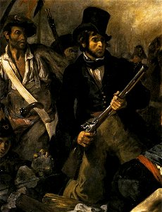 Eugène Delacroix - Liberty Leading the People (detail) - WGA6179. Free illustration for personal and commercial use.