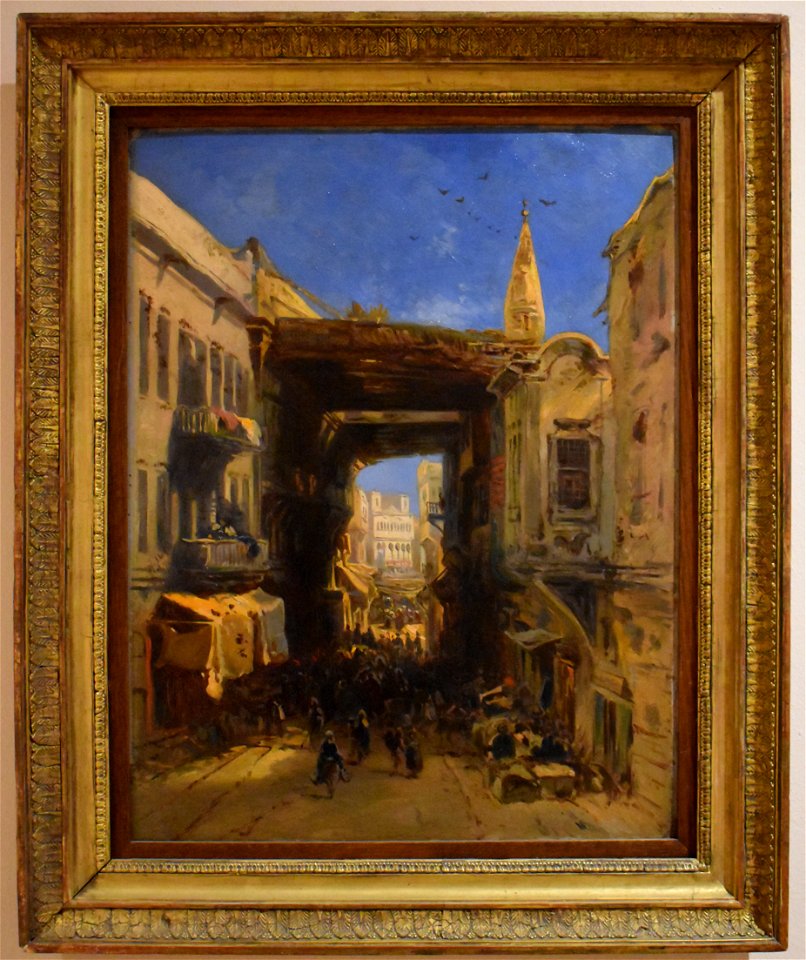 Eugène Isabey - Rue dans la casbah d'Alger 01