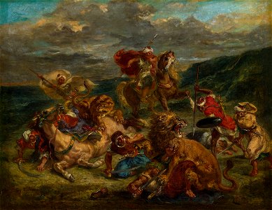 Eugène Delacroix - Lion Hunt - 1922.404 - Art Institute of Chicago