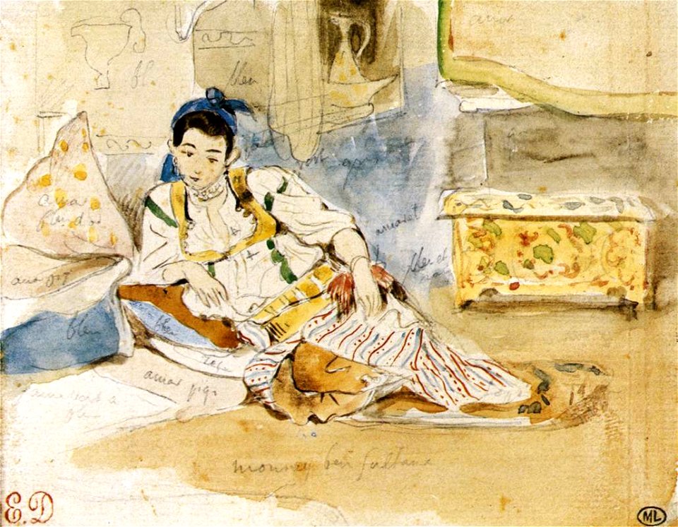 Eugène Delacroix - Mounay ben Sultan - WGA06236