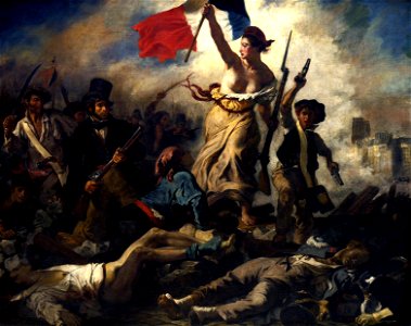 Eugène Delacroix - La liberté guidant le peuple. Free illustration for personal and commercial use.