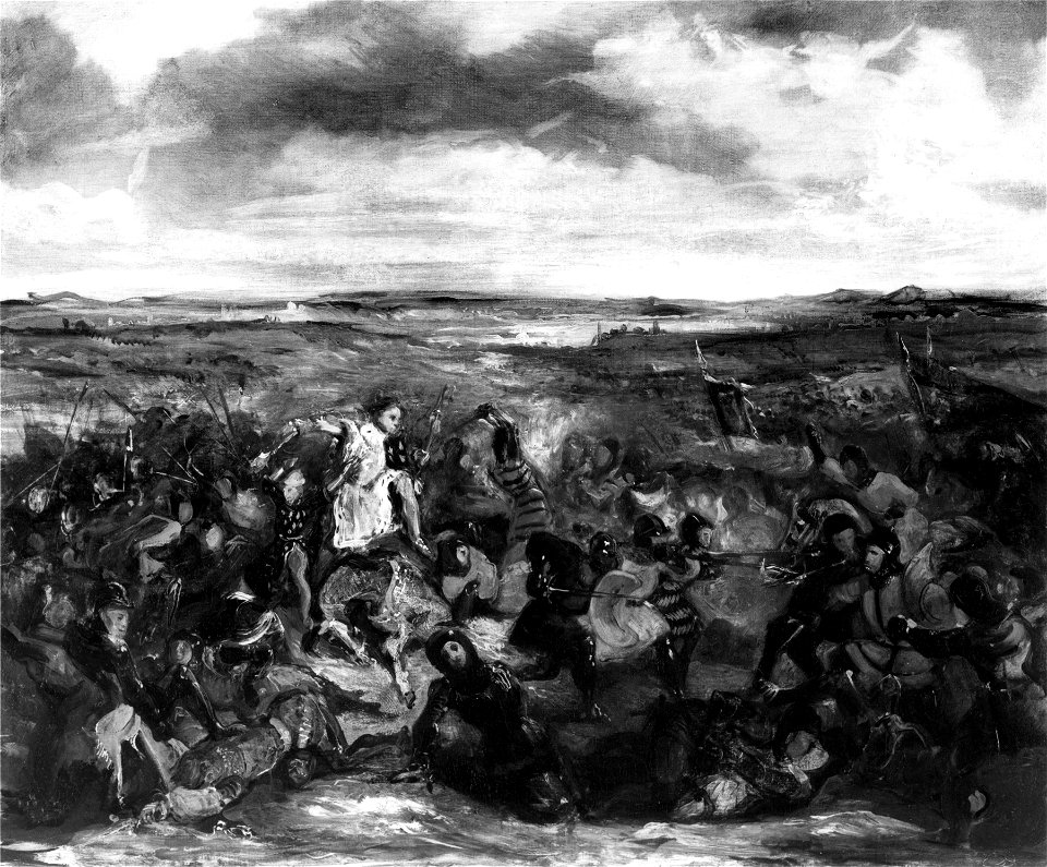 Eugène Delacroix - Sketch for the Battle of Poitiers - Walters 37110 (2)