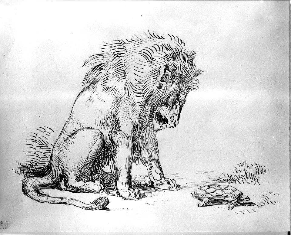 Eugène Delacroix - Lion and Tortoise - Walters 371220