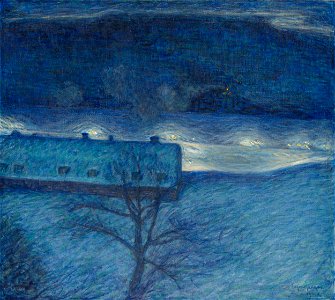 Eugène Jansson Winter Night on the Quay Thielska 138