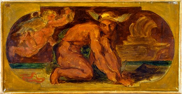 Eugène Delacroix - Mercure , Esquisse pour le salon de la Paix à l'Hôtel de Ville de Paris - PPP4626 - Musée des Beaux-Arts de la ville de Paris