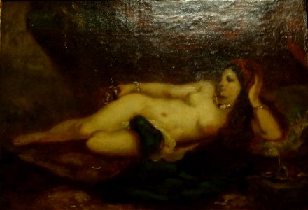 Eugène Delacroix - Odalisque - Musée Zambaccian. Free illustration for personal and commercial use.