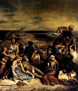 Eugène Delacroix - The Massacre at Chios - WGA6163. Free illustration for personal and commercial use.