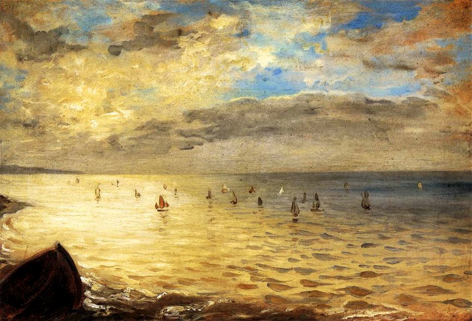 Eugène Delacroix - The Sea from the Heights of Dieppe - WGA06218