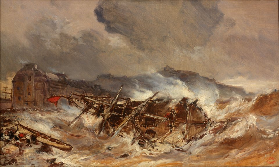 Eugène Isabey - Shipwreck - 62.085 - Rhode Island School of Design Museum