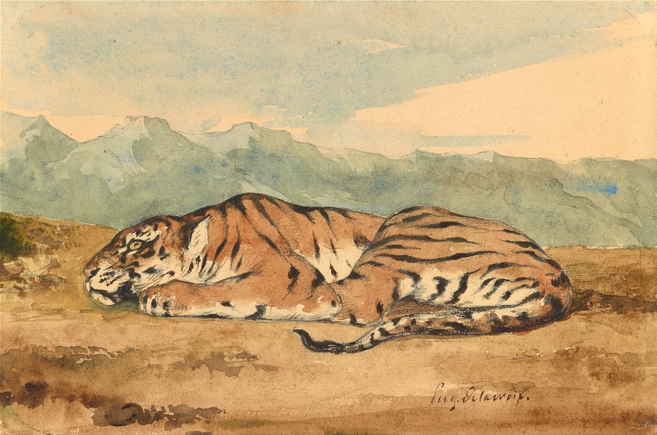 Eugène Delacroix - Royal Tiger - Google Art Project
