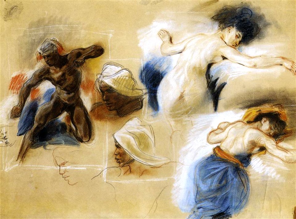 Eugène Delacroix - Sketch for The Death of Sardanapalus - WGA06243