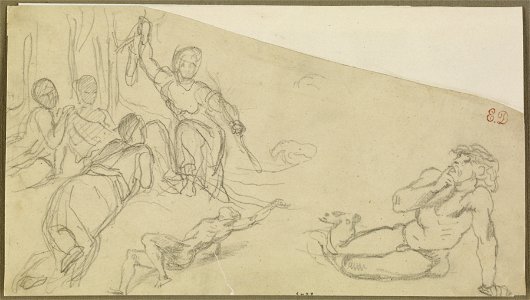 Eugène Delacroix - The Children of Niobe Killed by Diana - Walters 372786