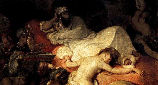 Eugène Delacroix - The Death of Sardanapalus (detail) - WGA6175