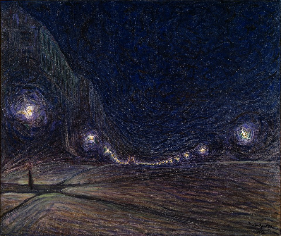 Eugène Jansson, Hornsgatan nattetid, 1902
