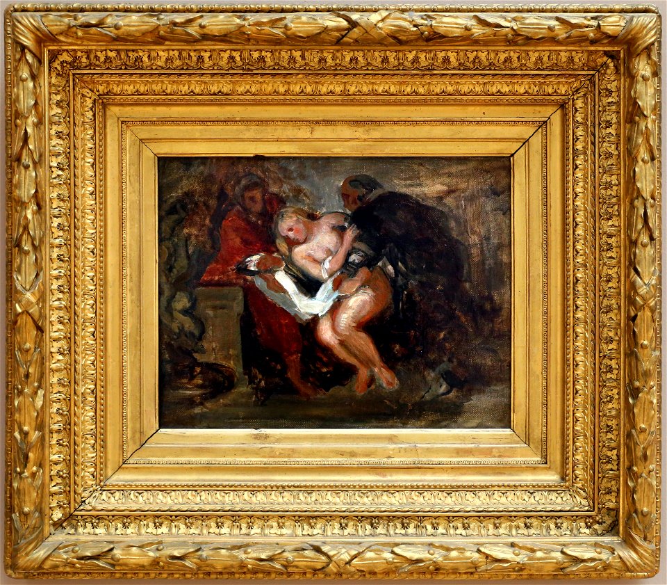 Eugène delacroix, suanna e i vecchioni, studio