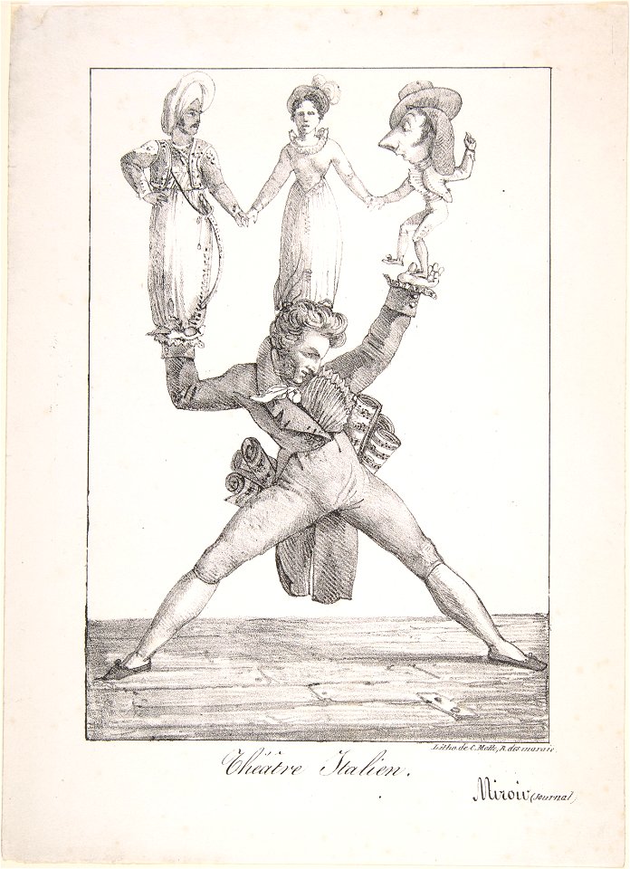Eugène Delacroix, Théâtre Italien (Italian Theater), 1821