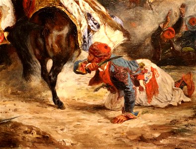 Eugène delacroix, il combattimento di giaour e hassan, 1826, 03