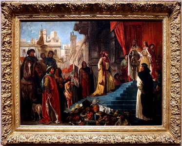 Eugène delacroix, il ritorno di cristoforo colombo, 1839