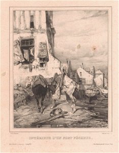 Eugène Lepoittevin, Intérieur d'un Port Pêcheur, 1832-1835
